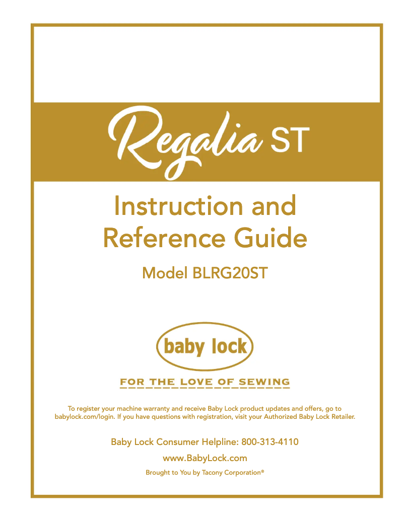 First page image of the manual for Regalia ST