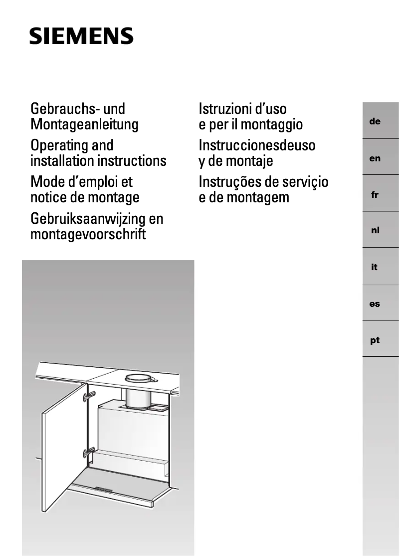 Page 1 of the manual User Manual Siemens LI49630