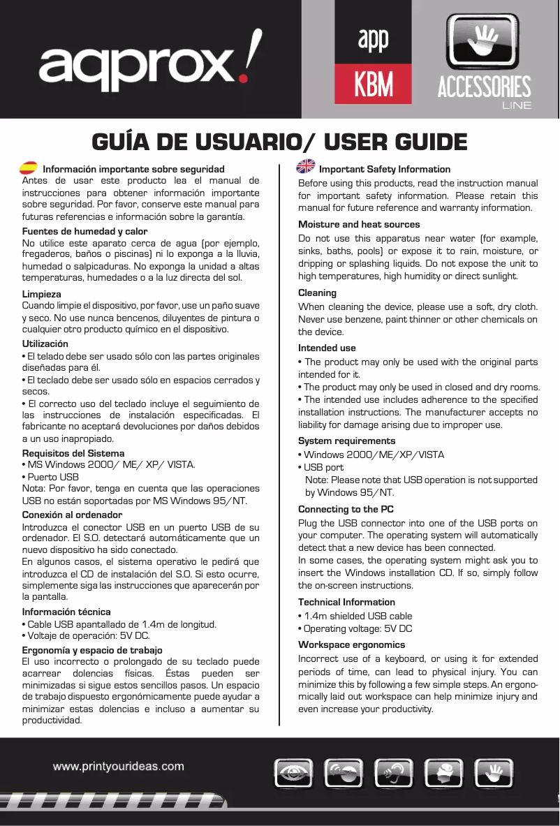 Image de la première page du manuel de l'appareil APPKBM