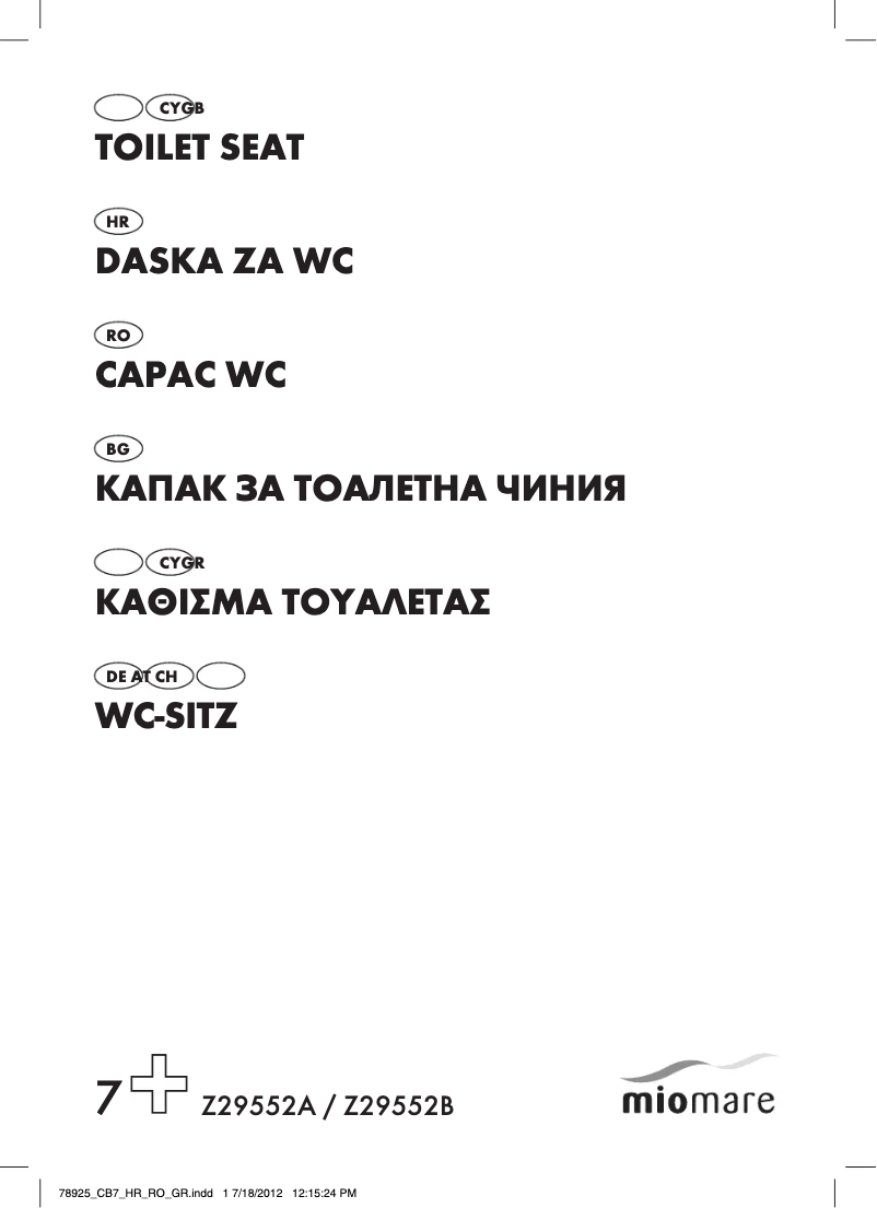 Page 1 of the manual User Manual Miomare IAN 78925