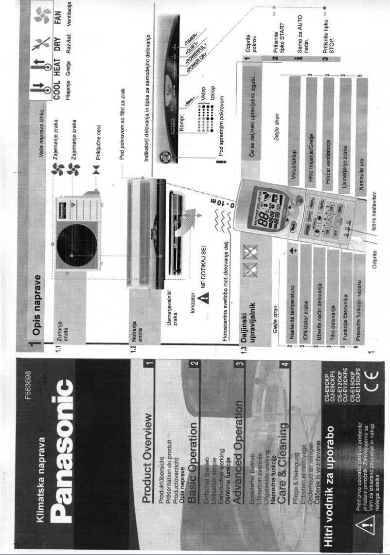 Page 1 of the manual User Manual Panasonic CU-E9CKPS