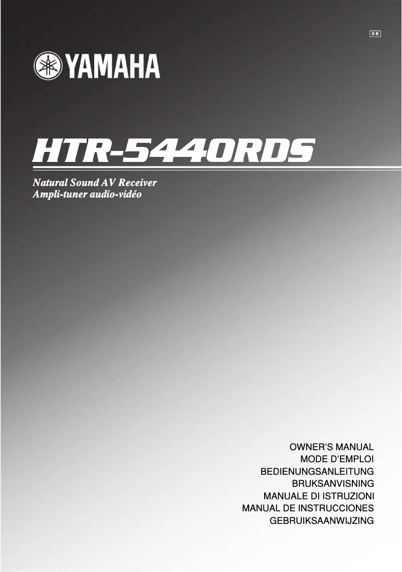 Page 1 of the manual User Manual Yamaha HTR-5440RDS