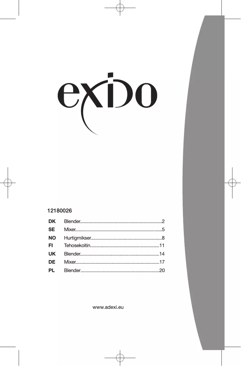 First page image of the manual for 12180026