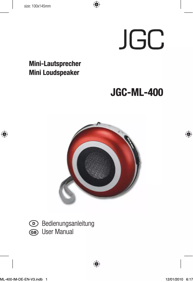 First page image of the manual for ML-400