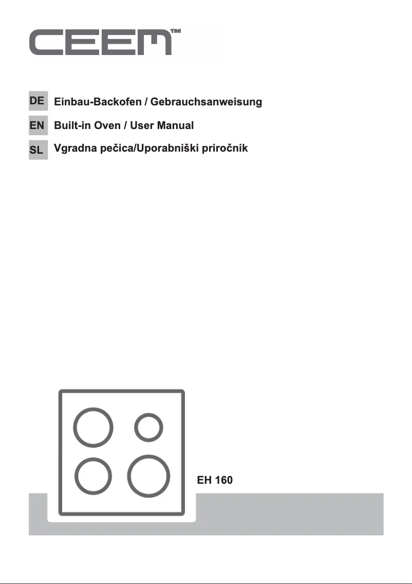 Page 1 of the manual User Manual CEEM EH 160