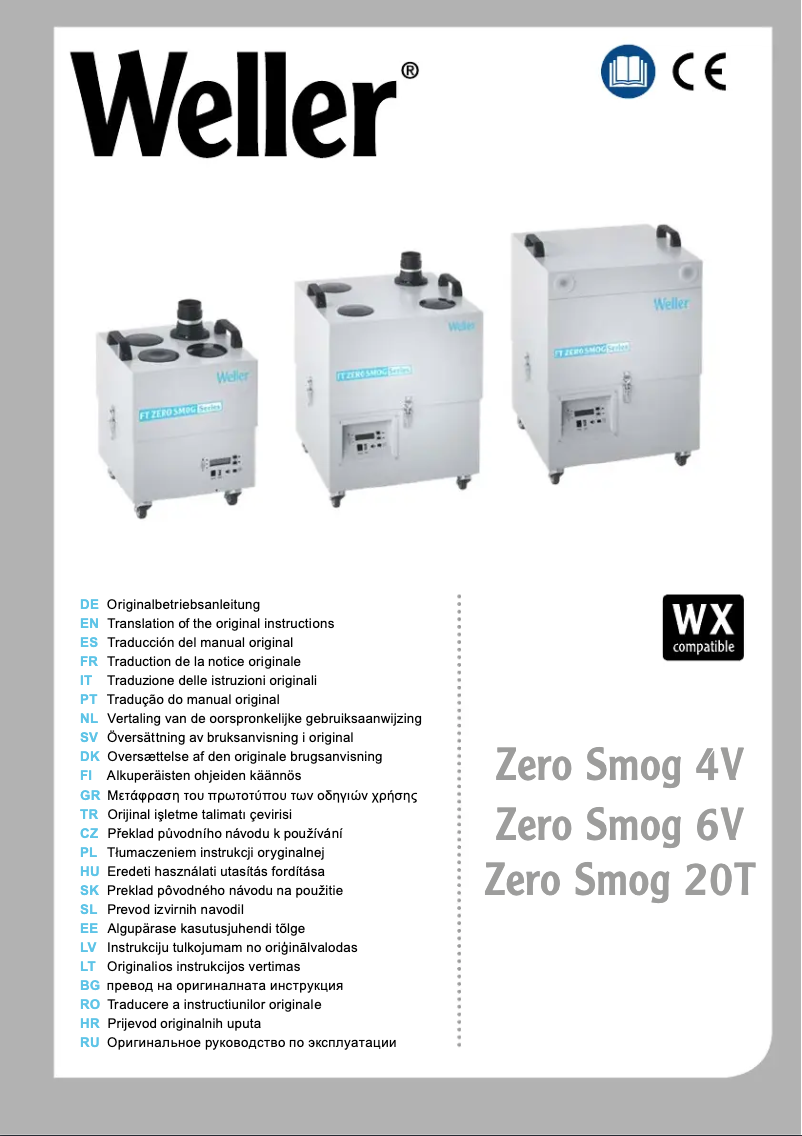 First page image of the manual for Zero Smog 4V