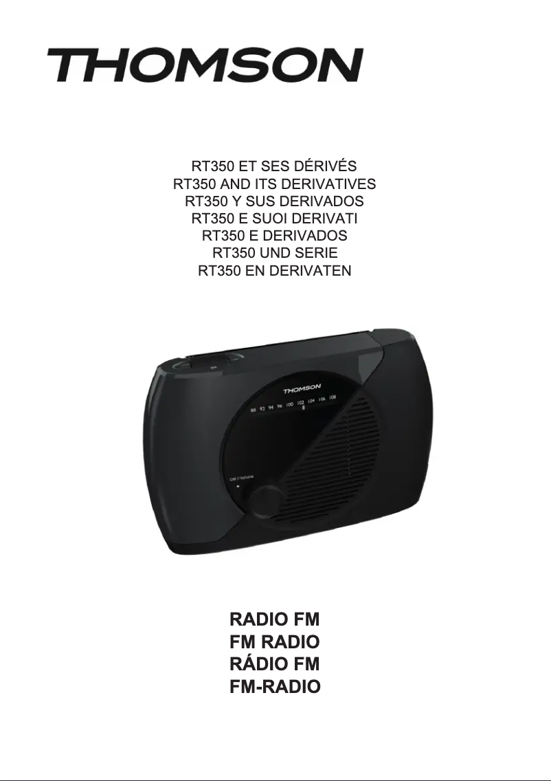 First page image of the manual for RT350