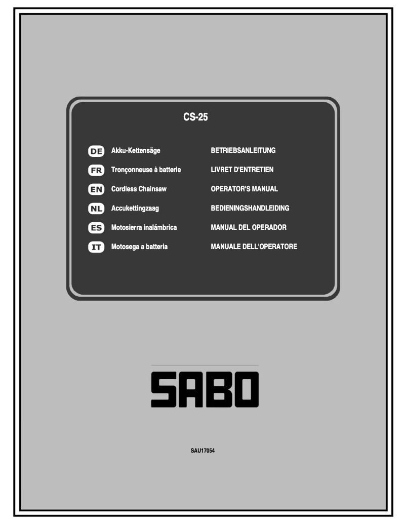 First page image of the manual for CS-25