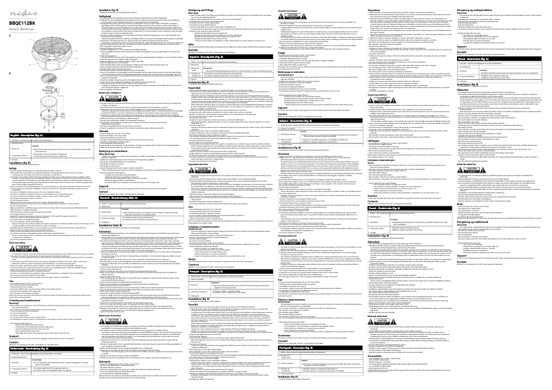 First page image of the manual for BBQE112BK