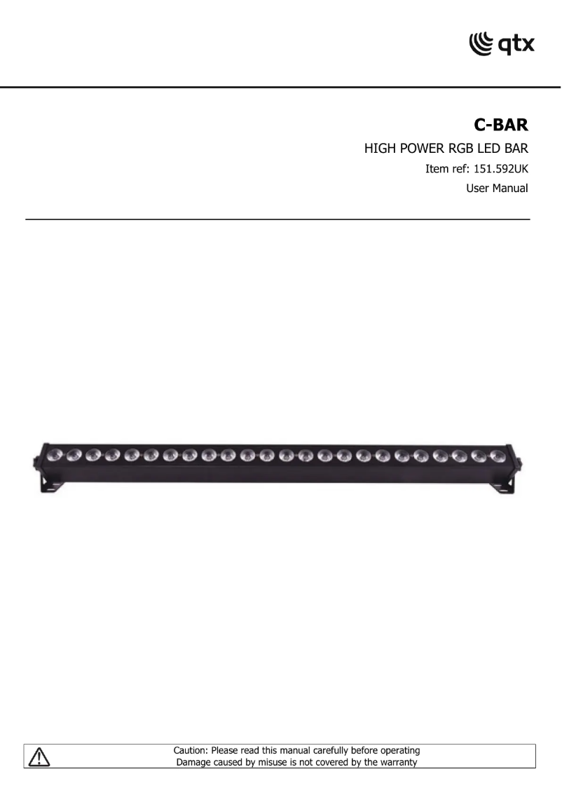 Page 1 of the manual User Manual Qtx C-BAR