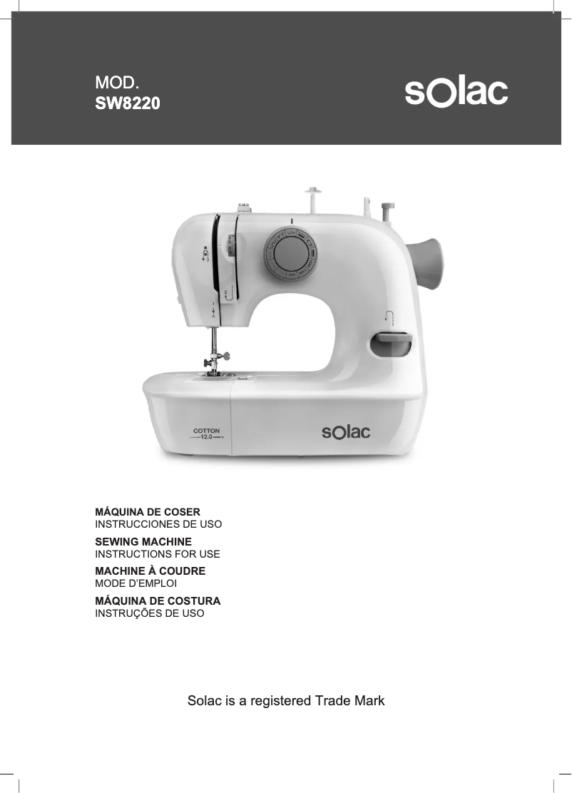 Page 1 of the manual User Manual Solac Cotton 12 SW8229