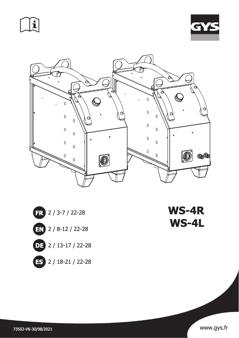 First page image of the manual for WS-4R