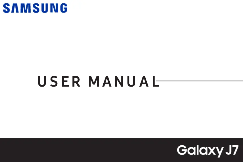 First page image of the manual for Galaxy J