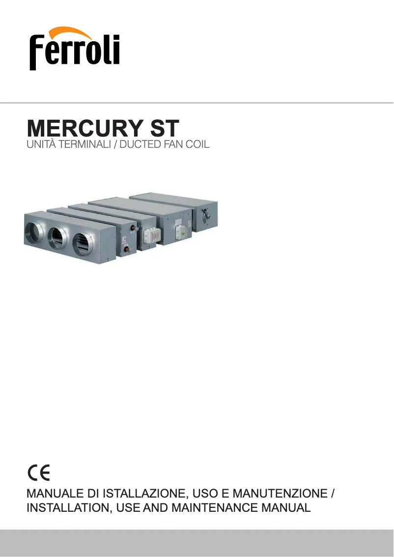 First page image of the manual for Mercury ST