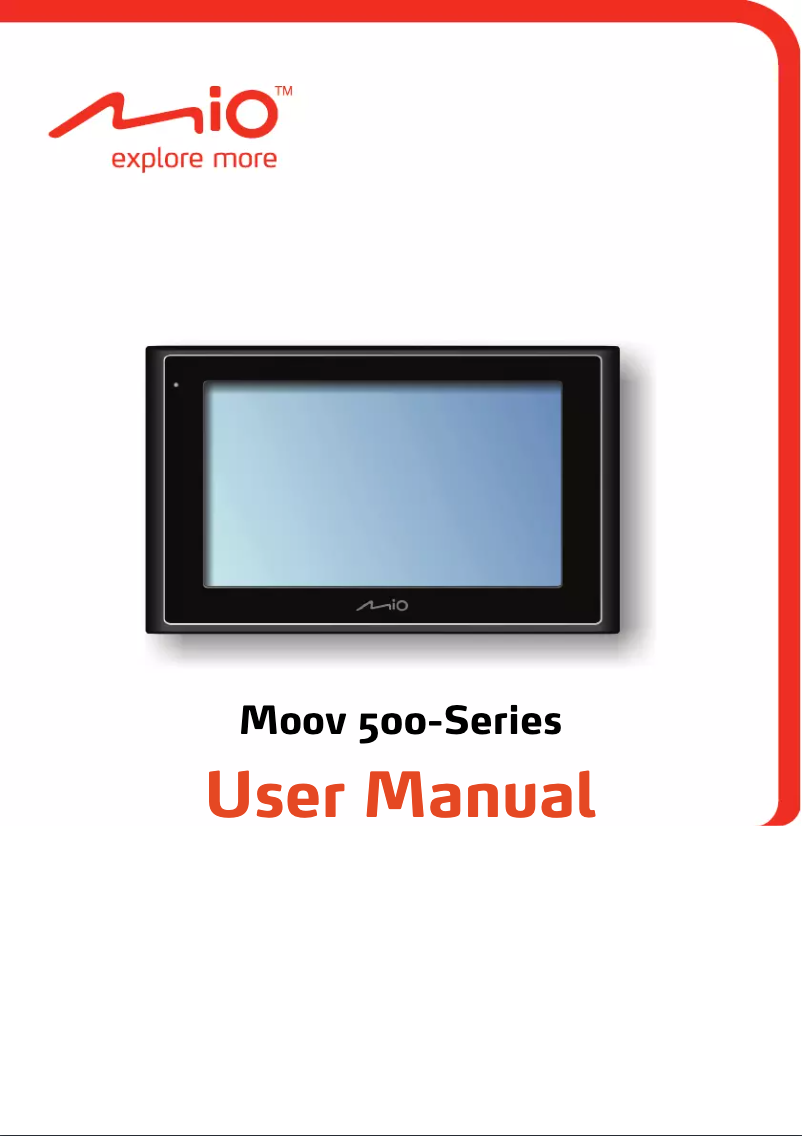 Page 1 of the manual User Manual Mio Moov 500