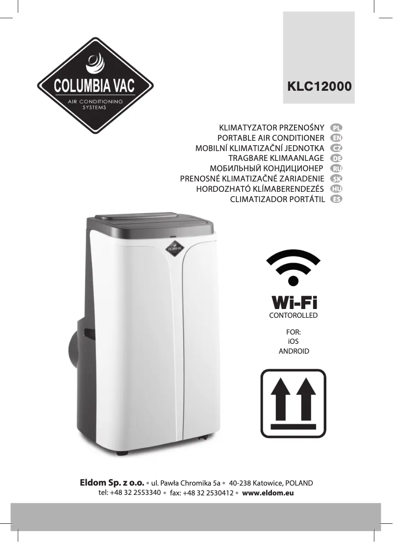 First page image of the manual for ColumbiaVac KLC12000
