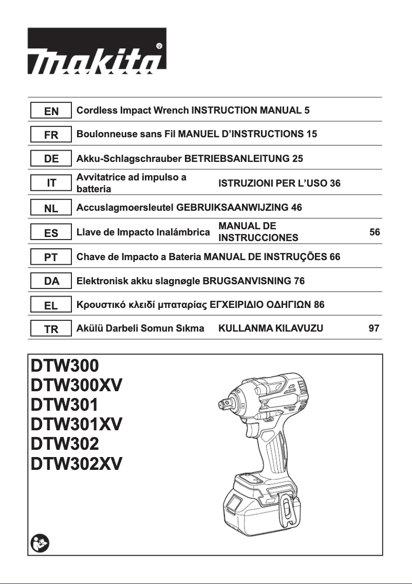 Page 1 of the manual User Manual Makita DTW300RTJ