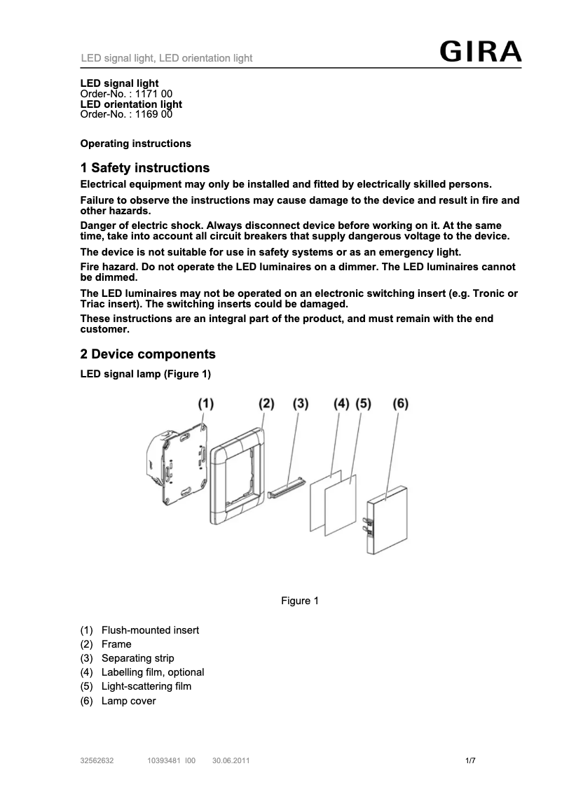 First page image of the manual for 117100