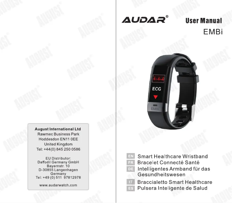 Page 1 of the manual User Manual Audar EMBi