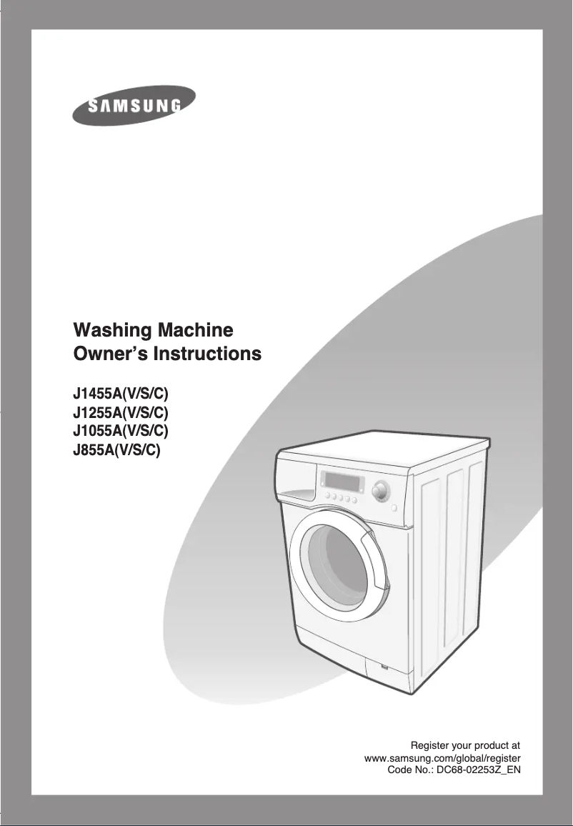 First page image of the manual for J1255AVGW