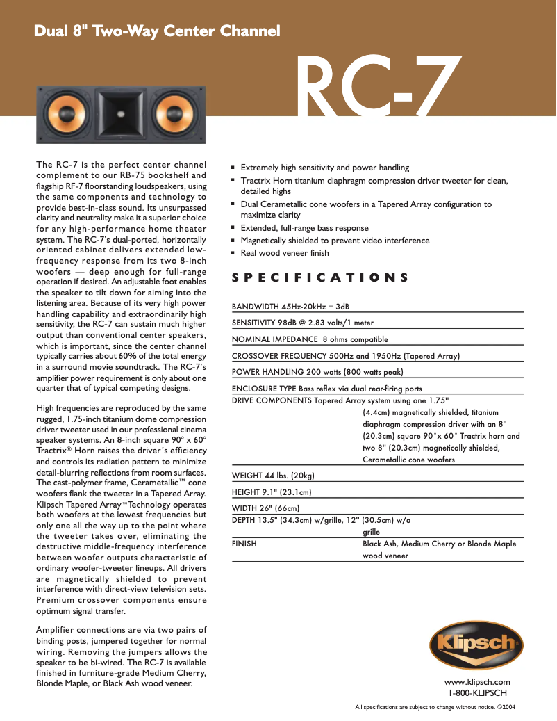 First page image of the manual for RC-7