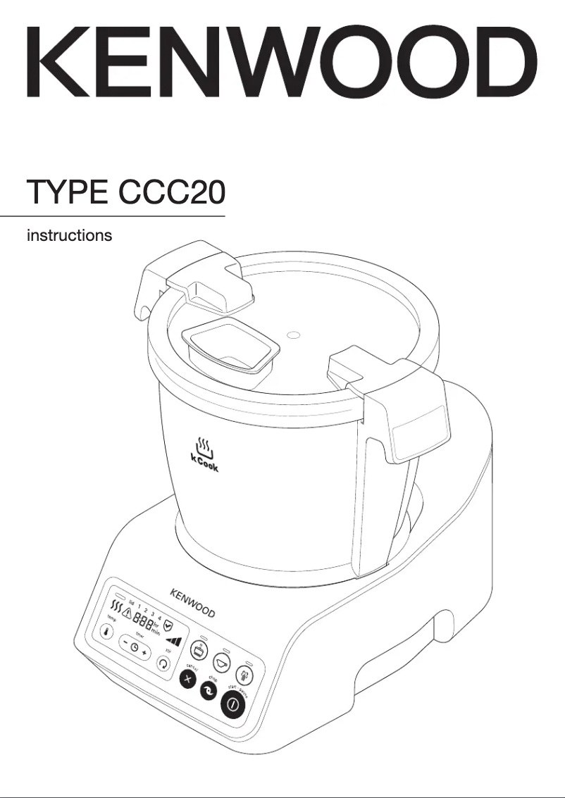 First page image of the manual for kCook CCC201WH