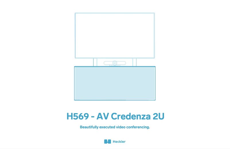 First page image of the manual for AV Credenza 2U H569