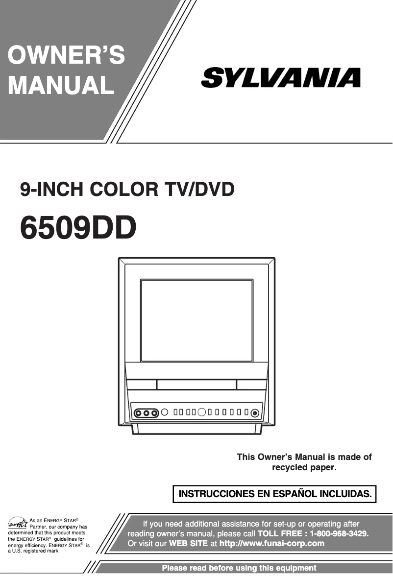 First page image of the manual for 6509DD