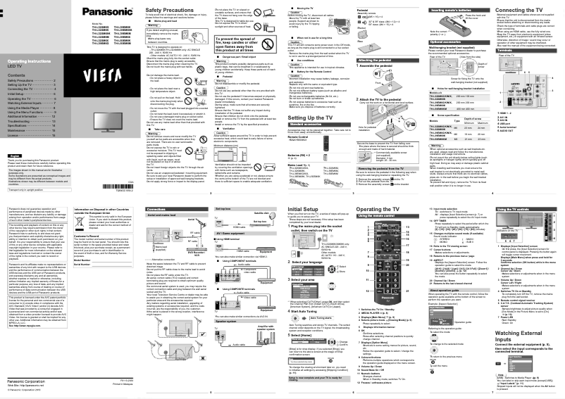 Page 1 of the manual User Manual Panasonic TH-L32XM6M