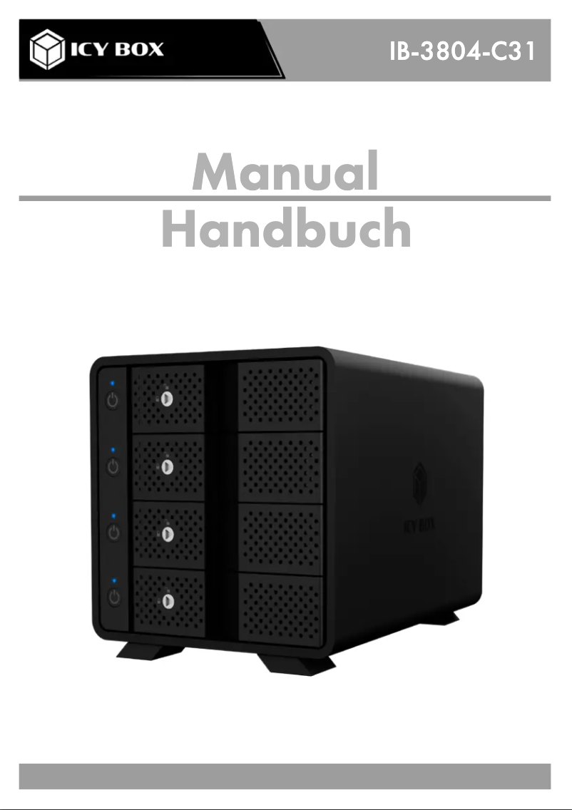 Page 1 of the manual User Manual Icy Box IB-3804-C31