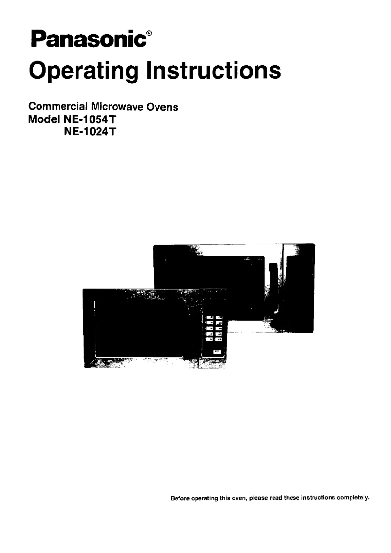 First page image of the manual for NE-1054F