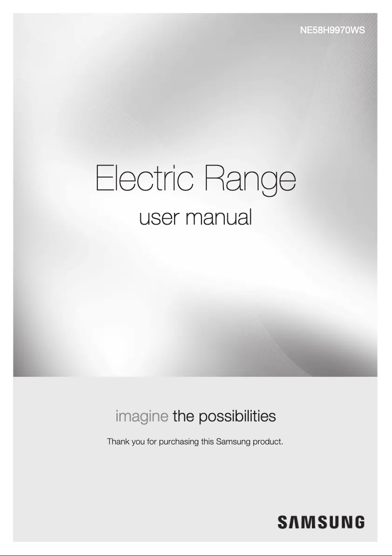 Page 1 of the manual User Manual Samsung Chef Collection NE58H9970WS