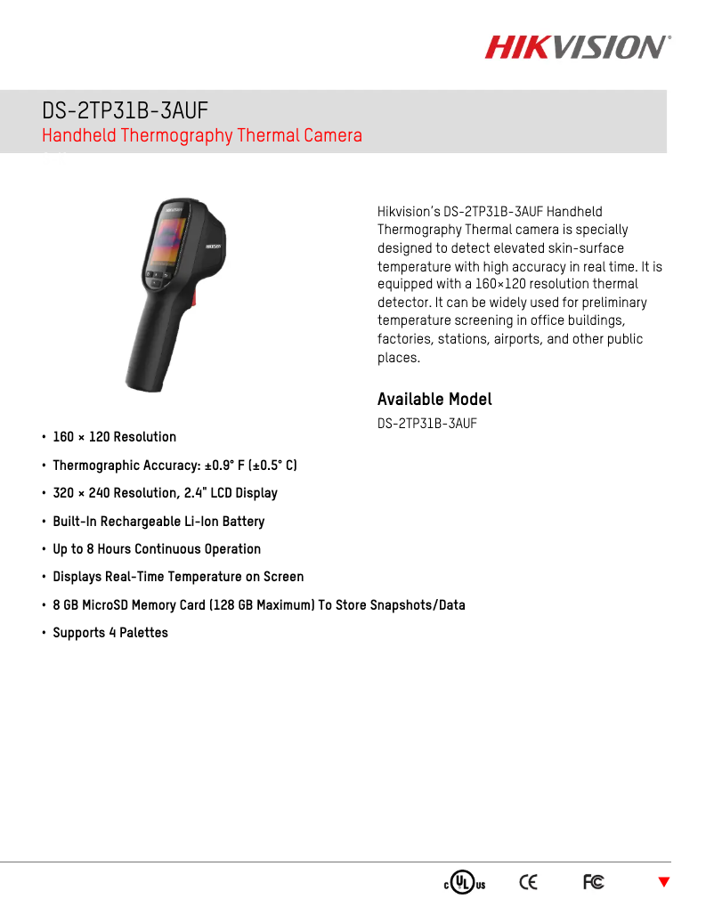 First page image of the manual for DS-2TP31B-3AUF