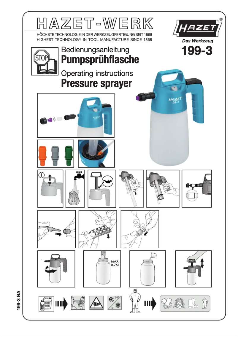 First page image of the manual for 199-3