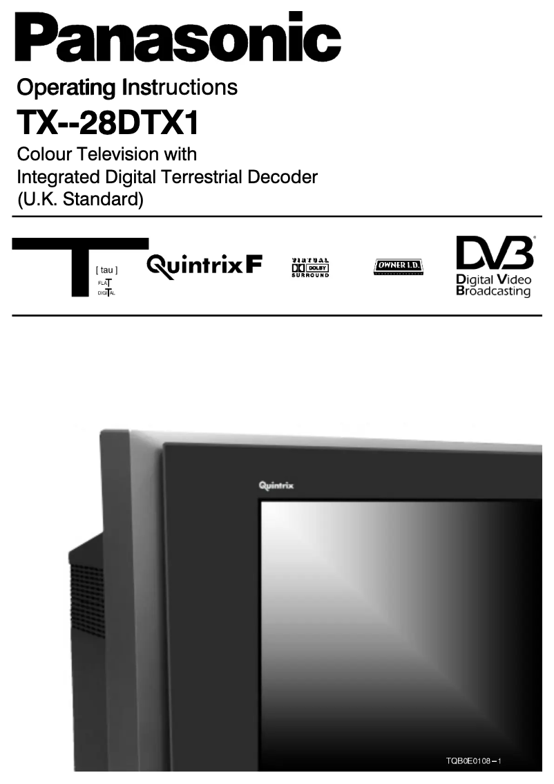 First page image of the manual for TX-28DTX1