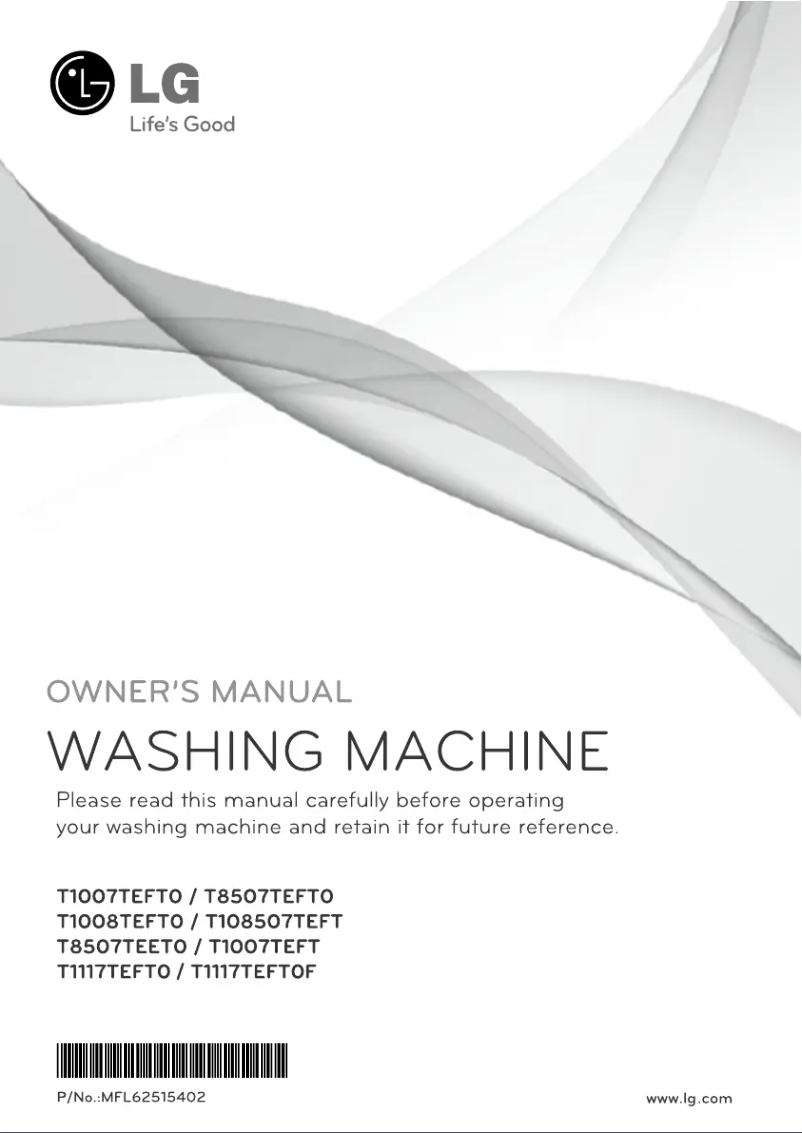 Page 1 of the manual User Manual LG T8507TEET0