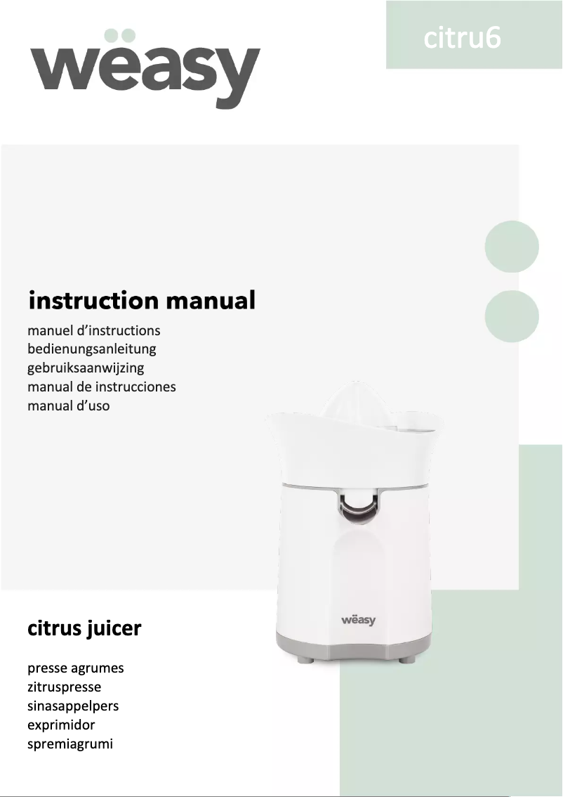 First page image of the manual for CITRU6