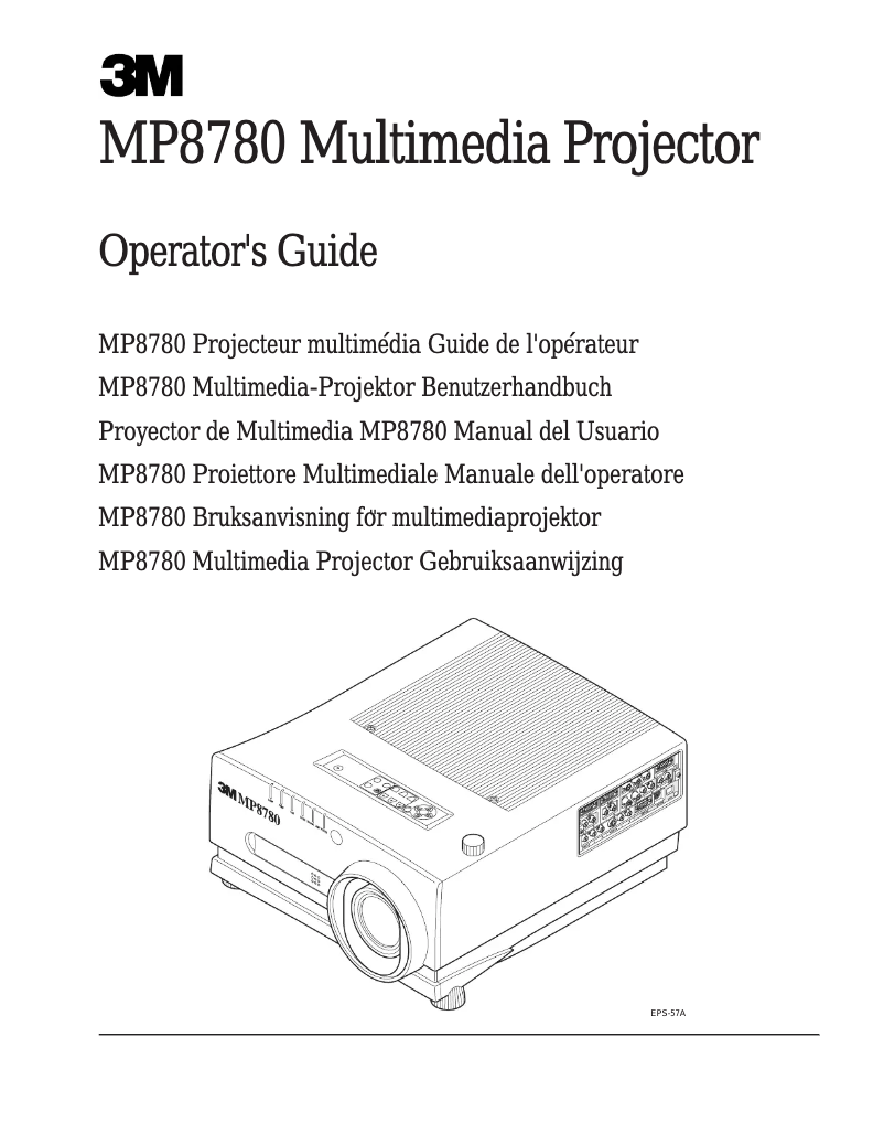 Page 1 of the manual User Manual 3M MP8780