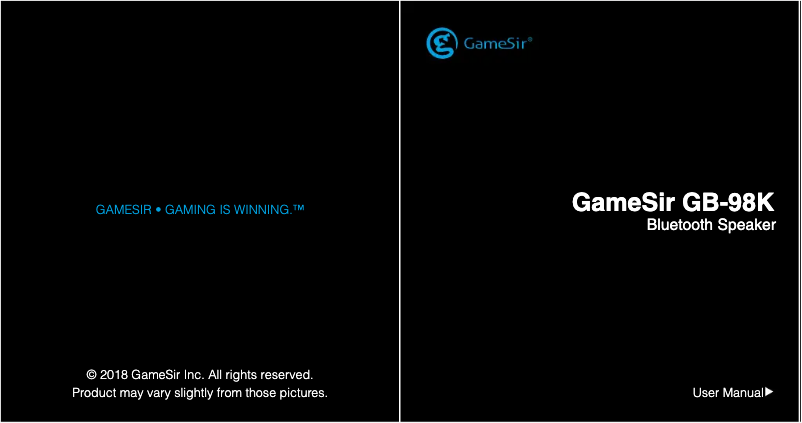 First page image of the manual for GB98K