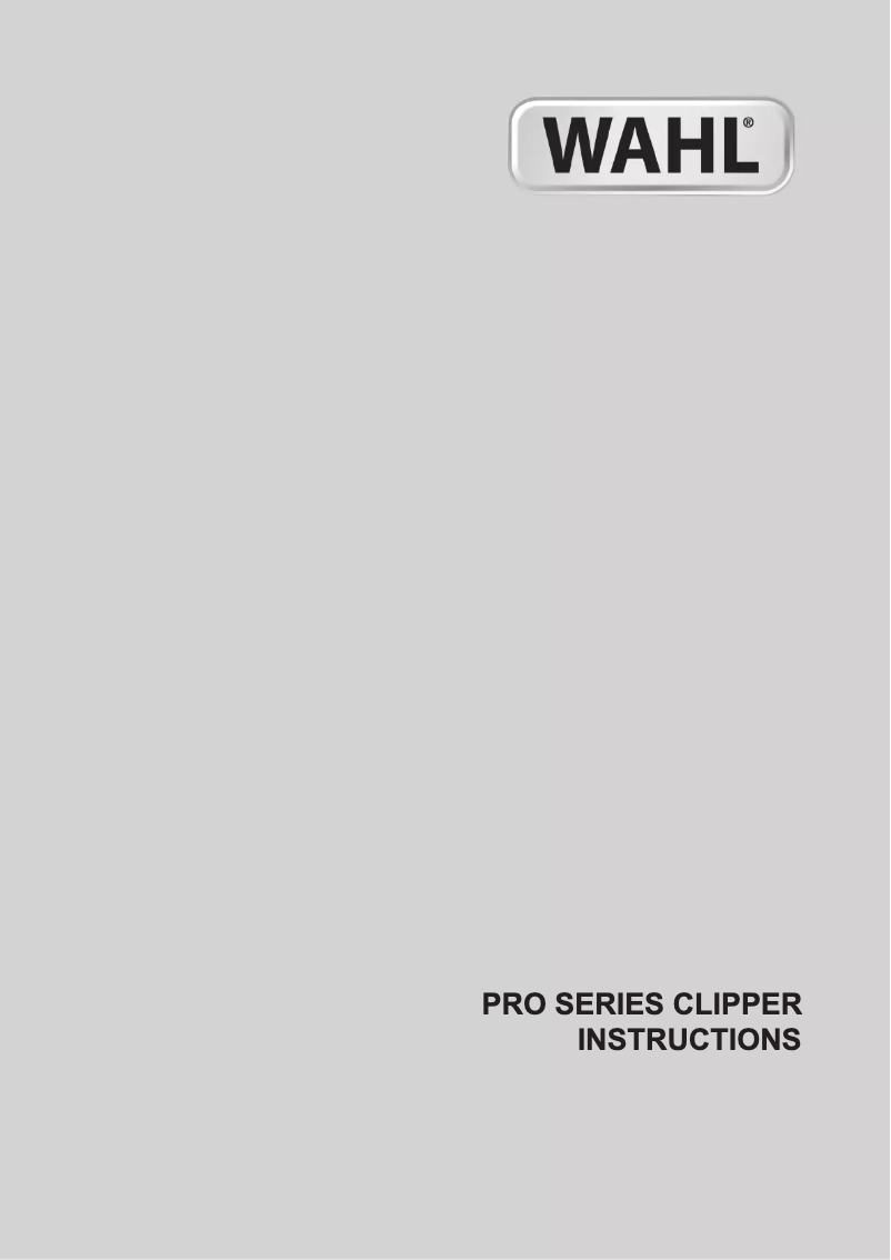 Page 1 de la notice Manuel utilisateur Wahl Show Pro