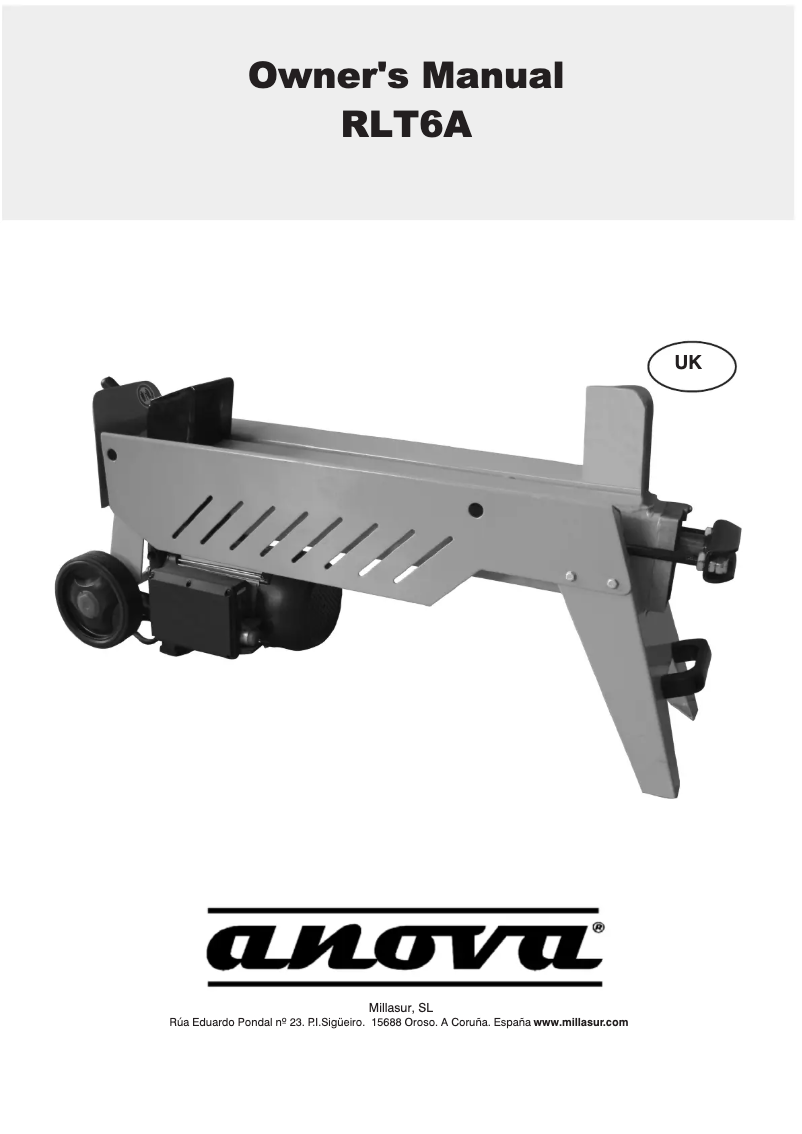 First page image of the manual for RLT6A