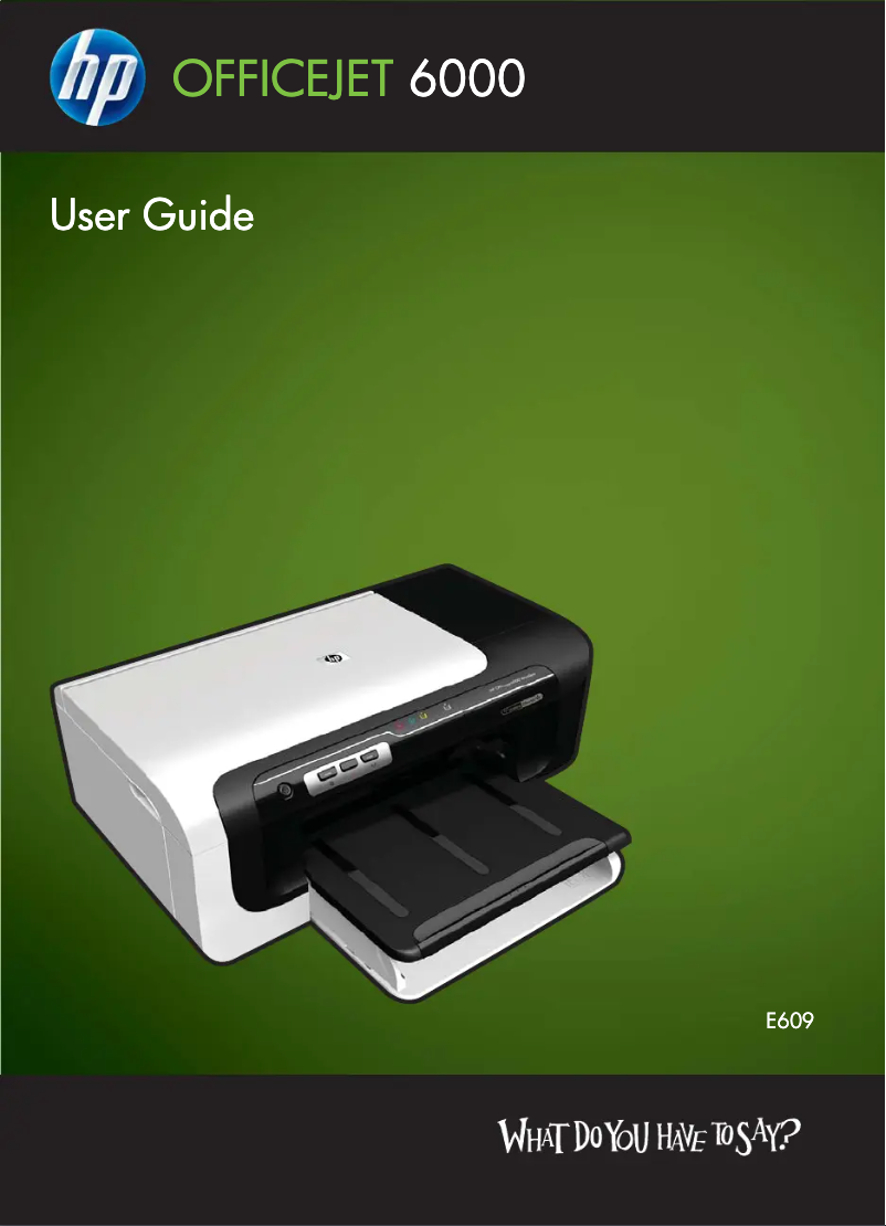 First page image of the manual for Officejet E609N