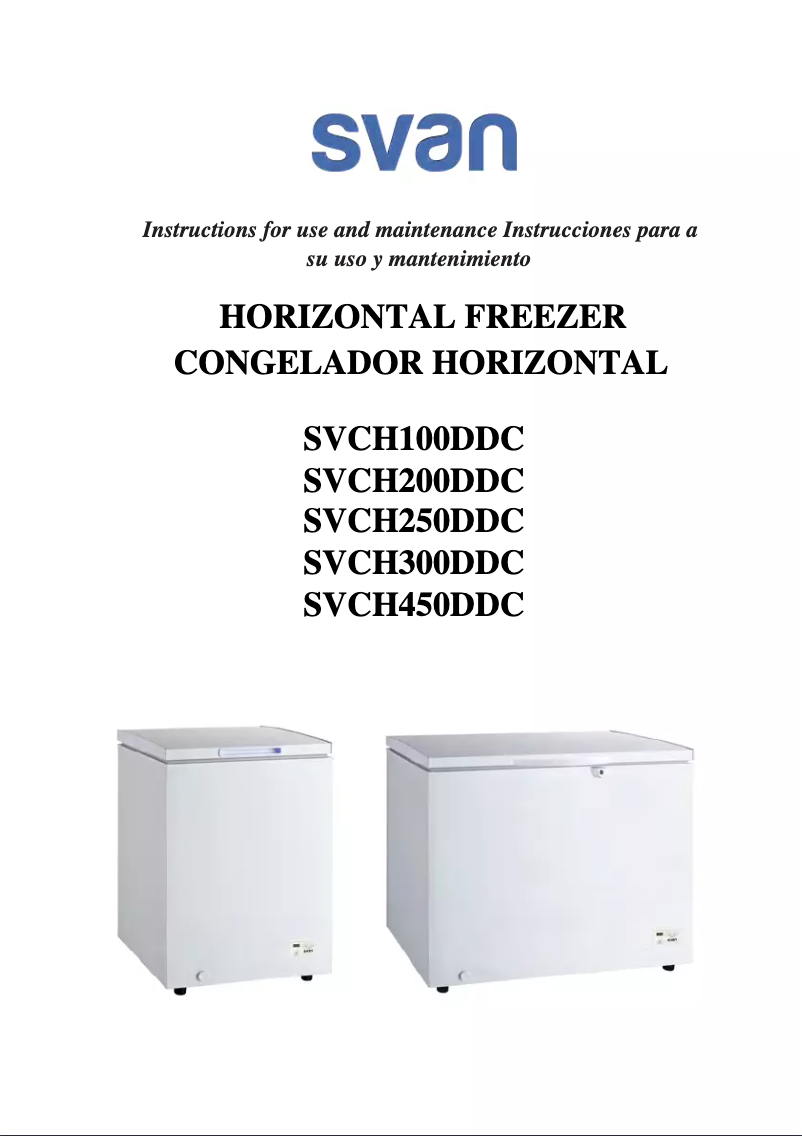 First page image of the manual for SVCH250DDC