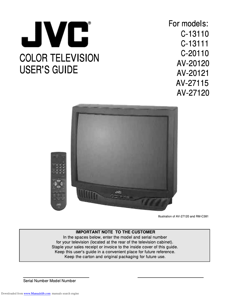 First page image of the manual for C-13111