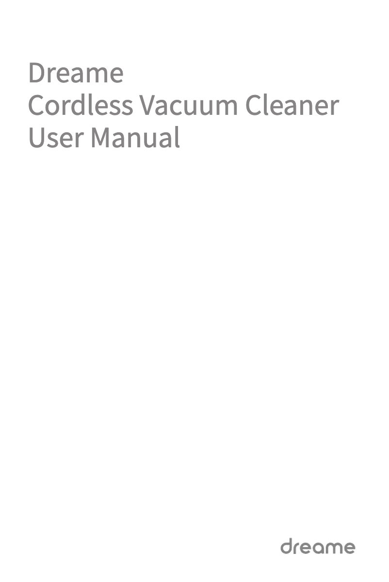 Page 1 of the manual User Manual Dreame T30