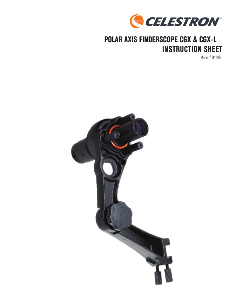 Image de la première page du manuel de l'appareil CGX-L Equatorial 1400