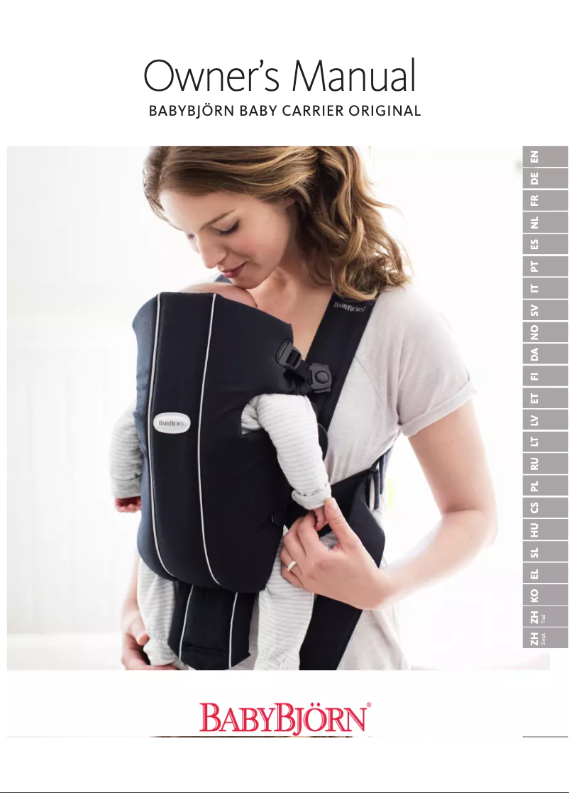 Page 1 of the manual User Manual BabyBjörn Original