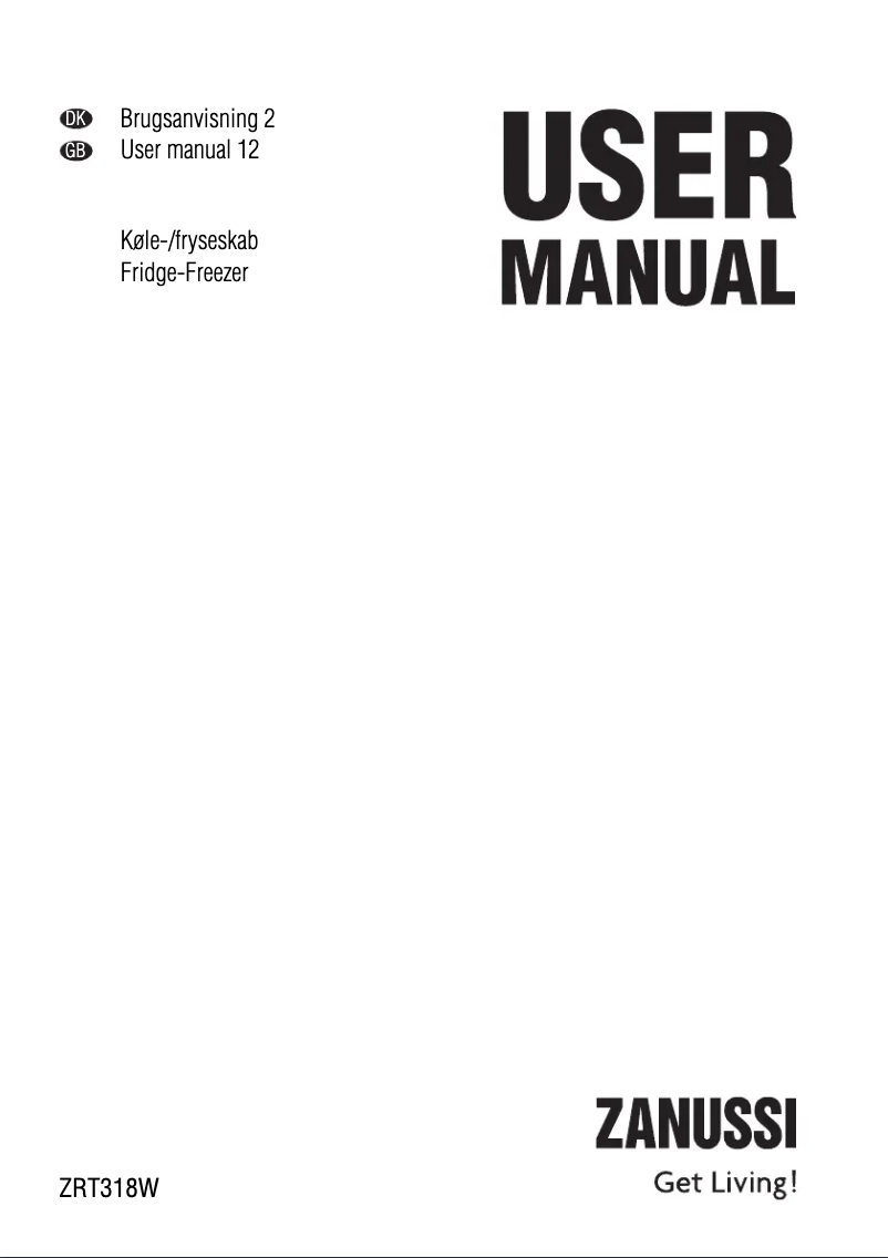 Page 1 of the manual User Manual Zanussi ZRT 318 W