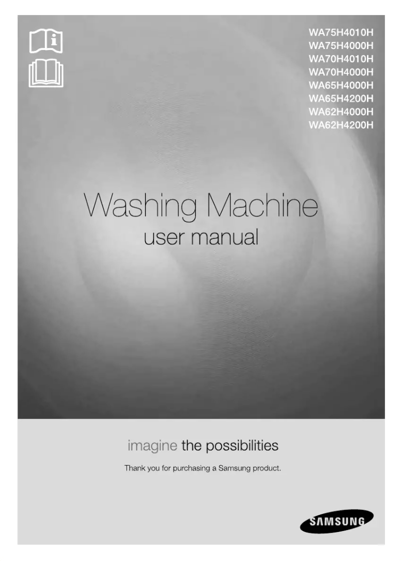 First page image of the manual for WA75H4000HA