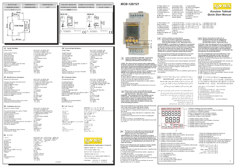 Page 1 of the manual Installation Guide ENTES MCB-120
